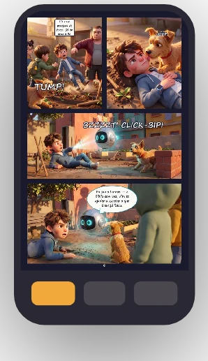 Uma tela do game, num celular.